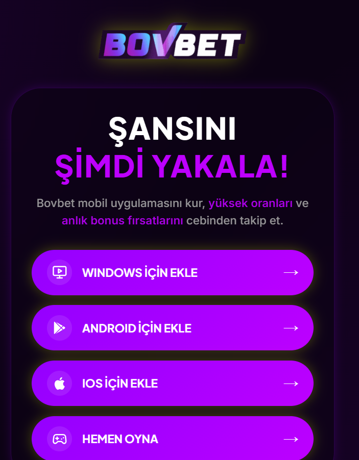 Bovbet kayıt formu