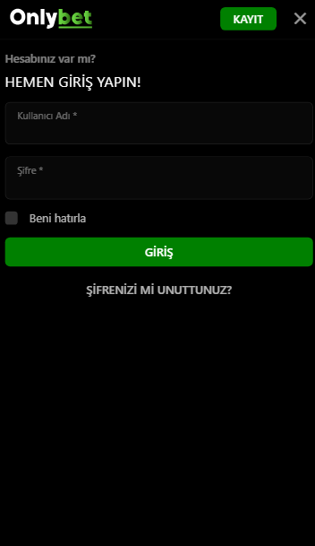 Onlybet kayıt formu